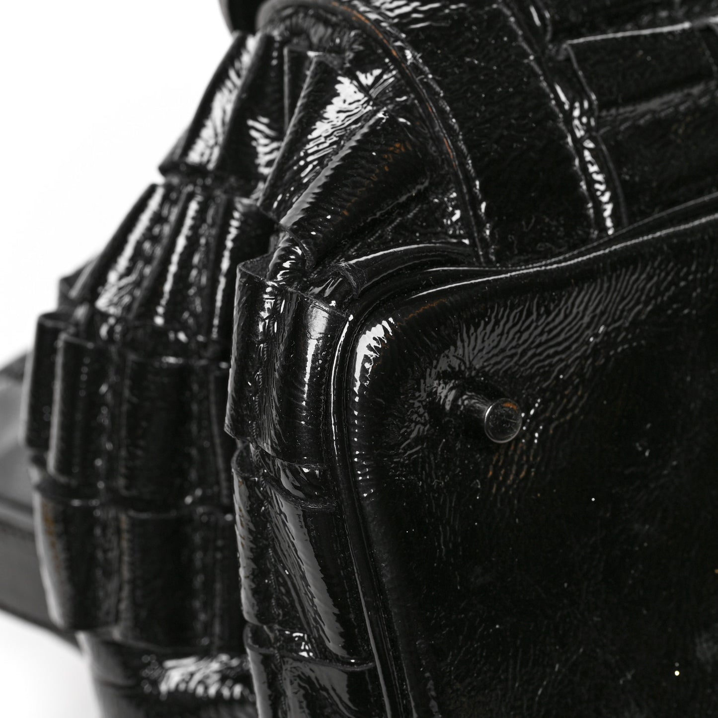 Patent Ruffled Medium Lowry Black