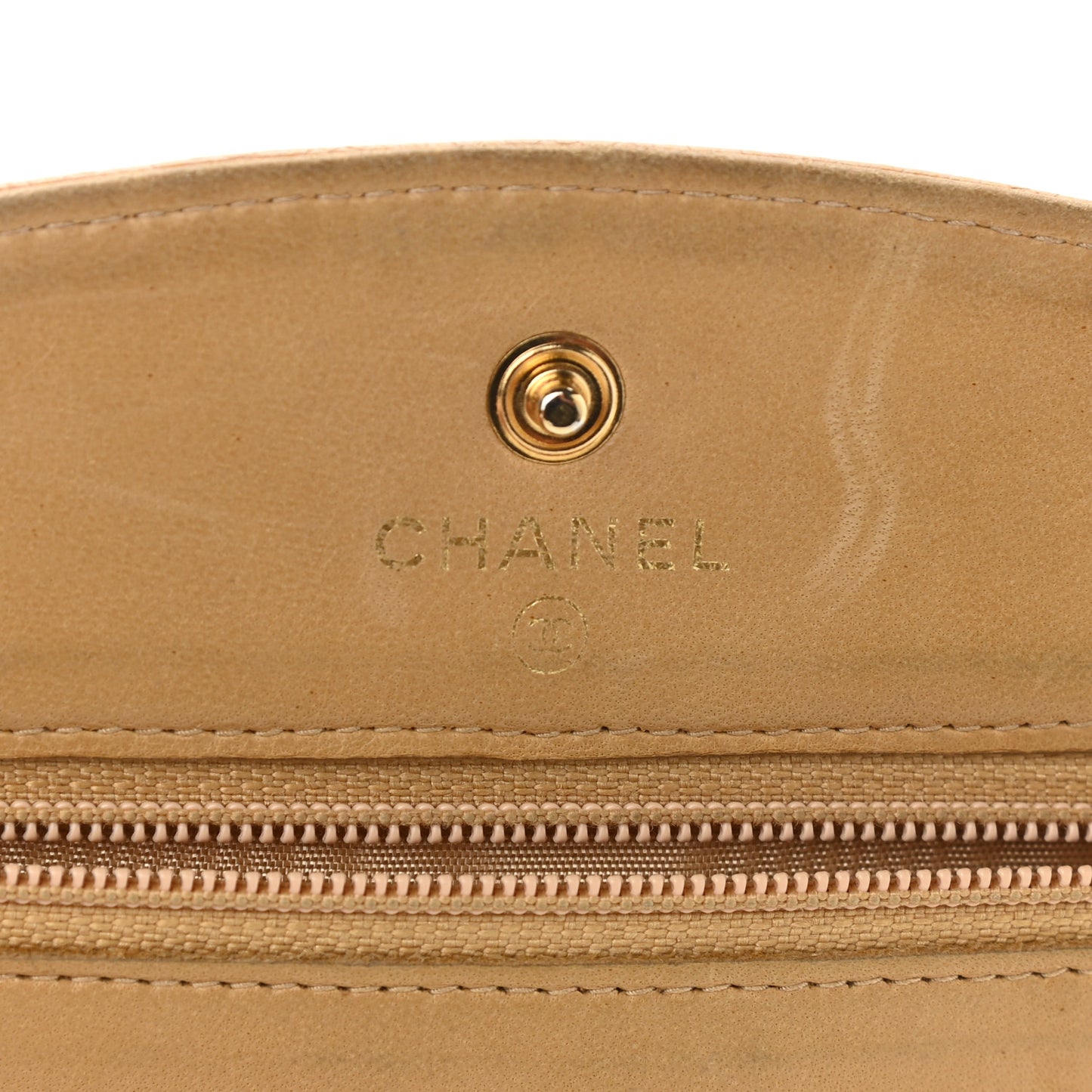 Caviar Timeless CC Wallet on Chain WOC Beige