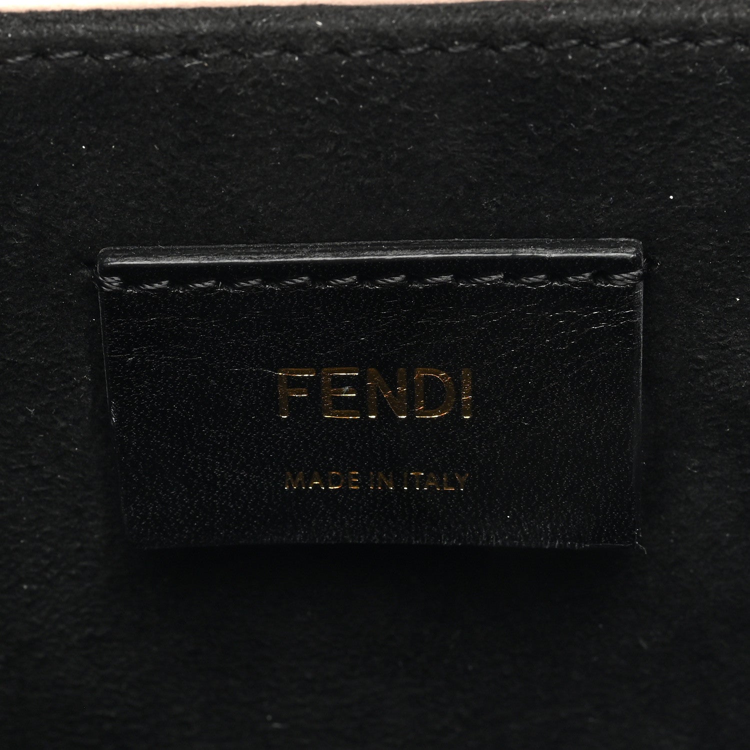 Fendi Vitello Fluffy Logo Vertical Box Rosa Quarzo Black 6 of 10