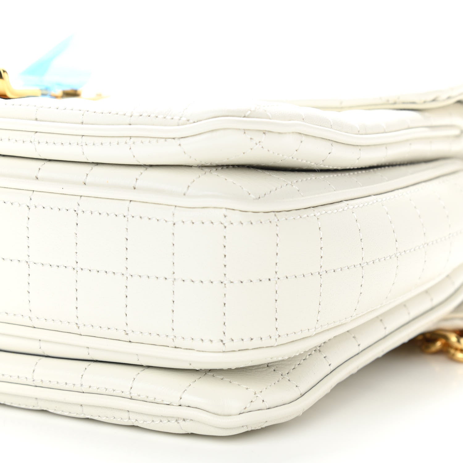 Celine Calfskin Quilted Medium C Bag White 9 of 9