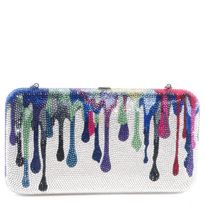Judith Leiber Swarovski Crystal Drips Minaudiere Clutch Multicolor 1 of 8