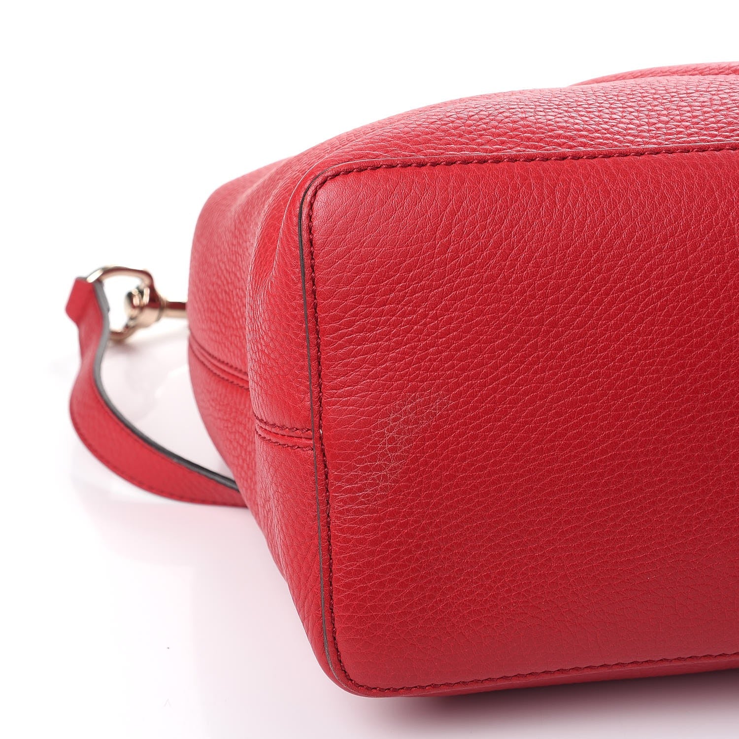 Gucci Pebbled Calfskin Large Soho Hobo Tabasco Red 12 of 12