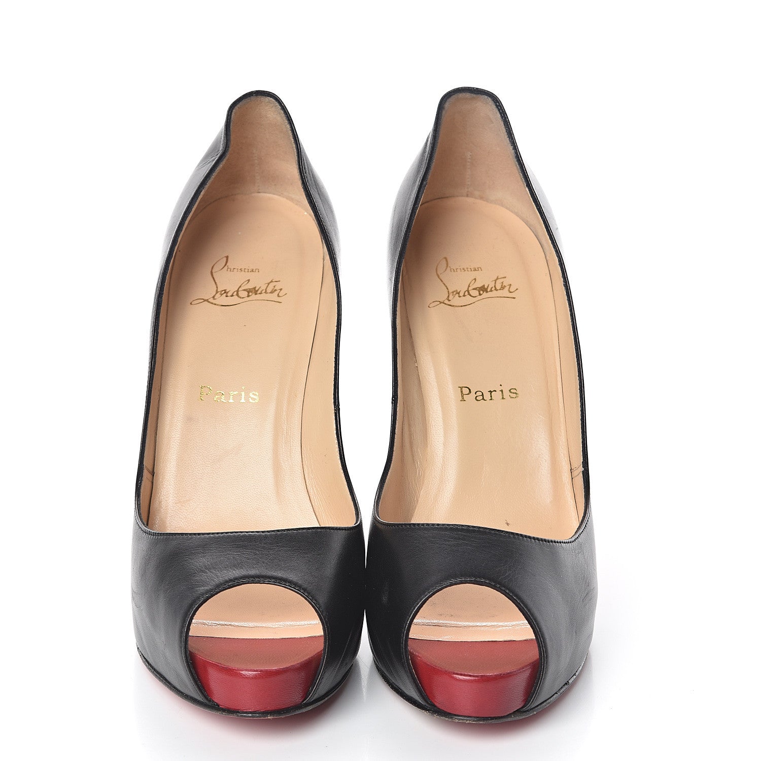Christian Louboutin Kid Vendome 120 Pumps 40.5 Black Red 2 of 7