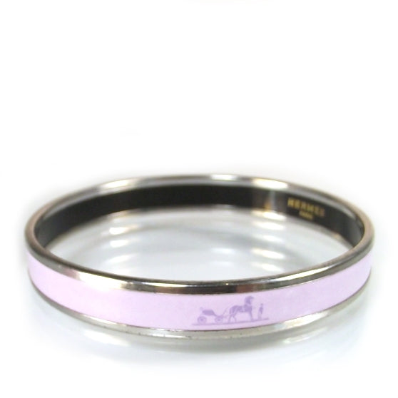 Hermes Enamel Narrow Caleche Bracelet Purple 1 of 4