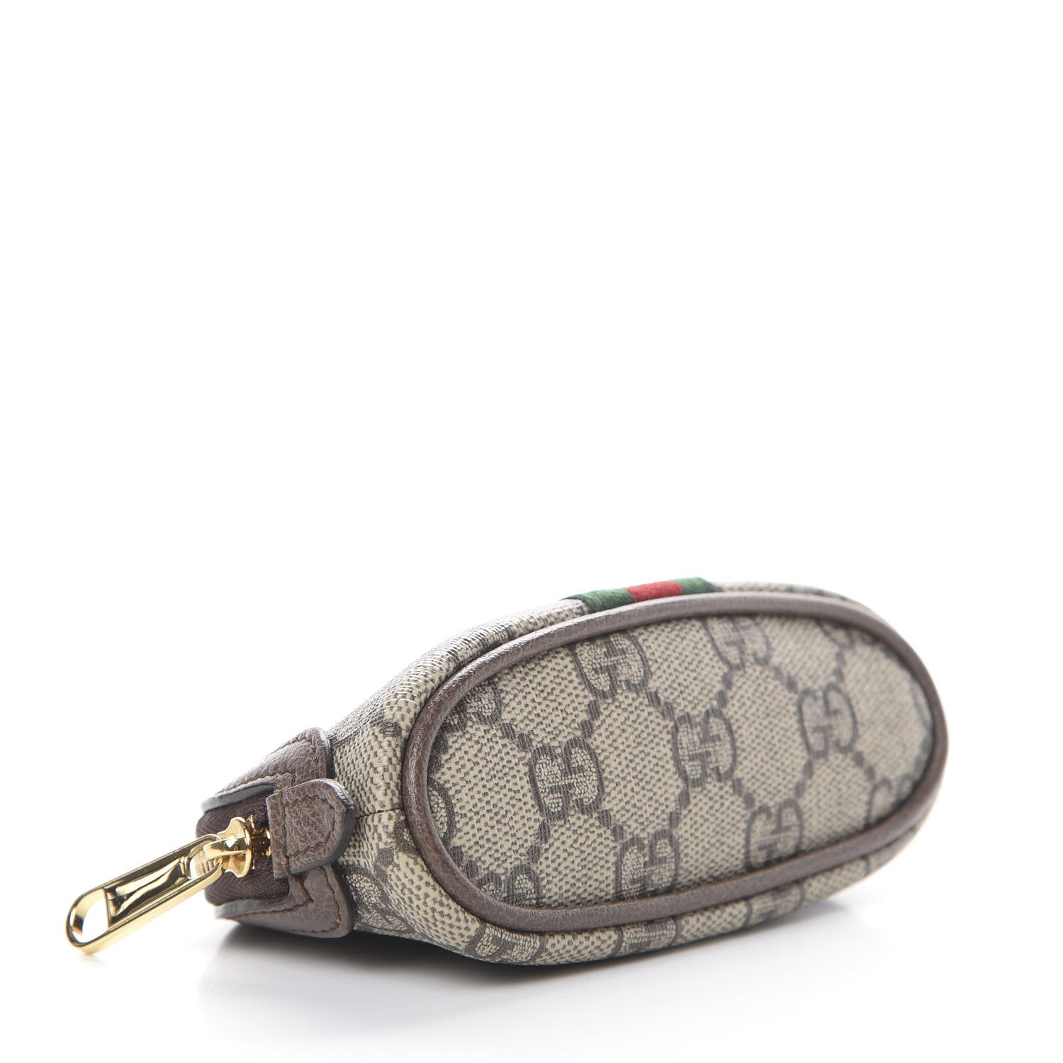 Gucci GG Supreme Monogram Web Ophidia Dome Key Pouch Beige New Acero 3 of 7