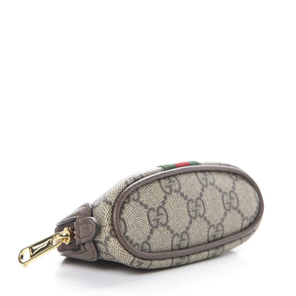 Gucci GG Supreme Monogram Web Ophidia Dome Key Pouch Beige New Acero 3 of 7