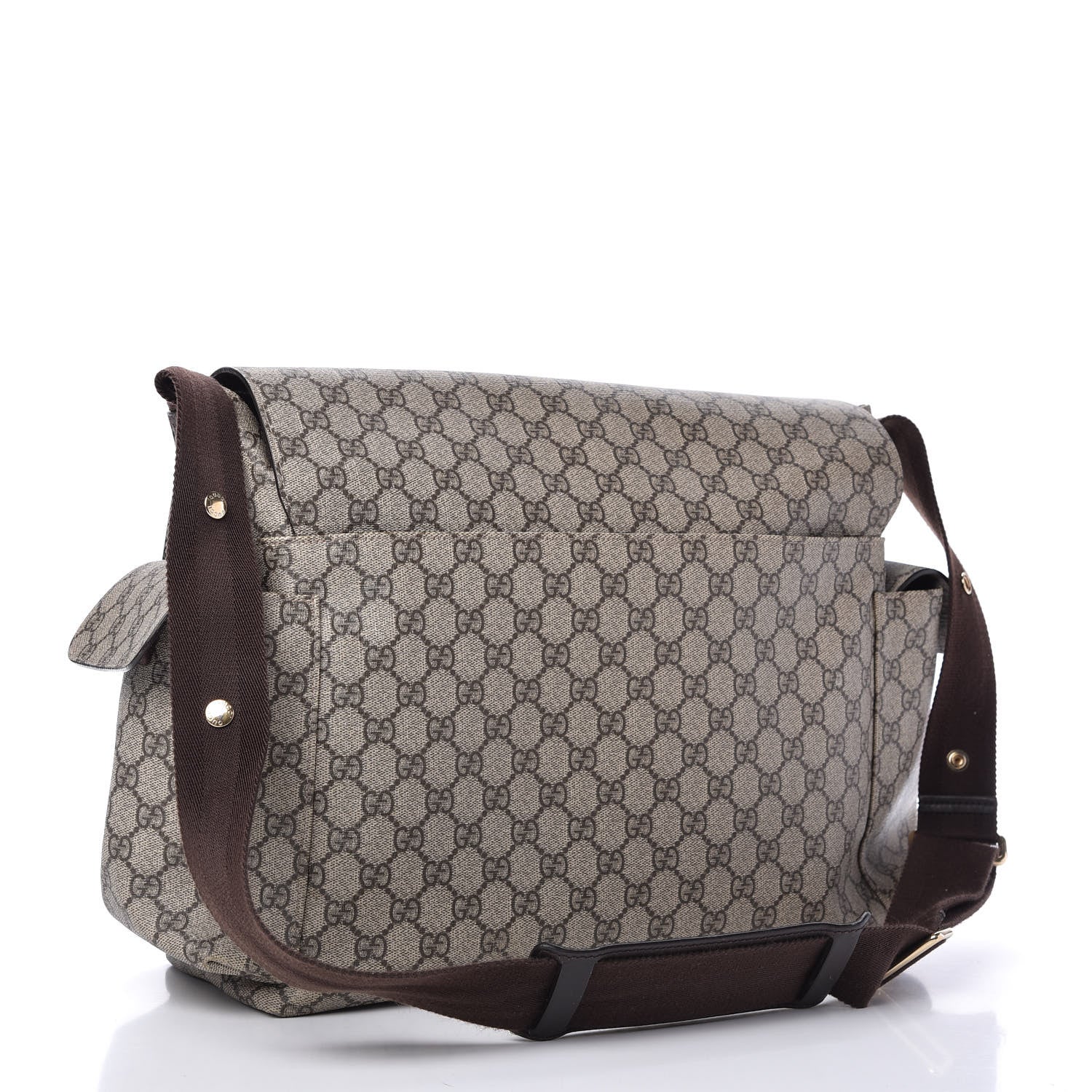 Gucci GG Plus Monogram Messenger Diaper Bag Dark Brown 3 of 10