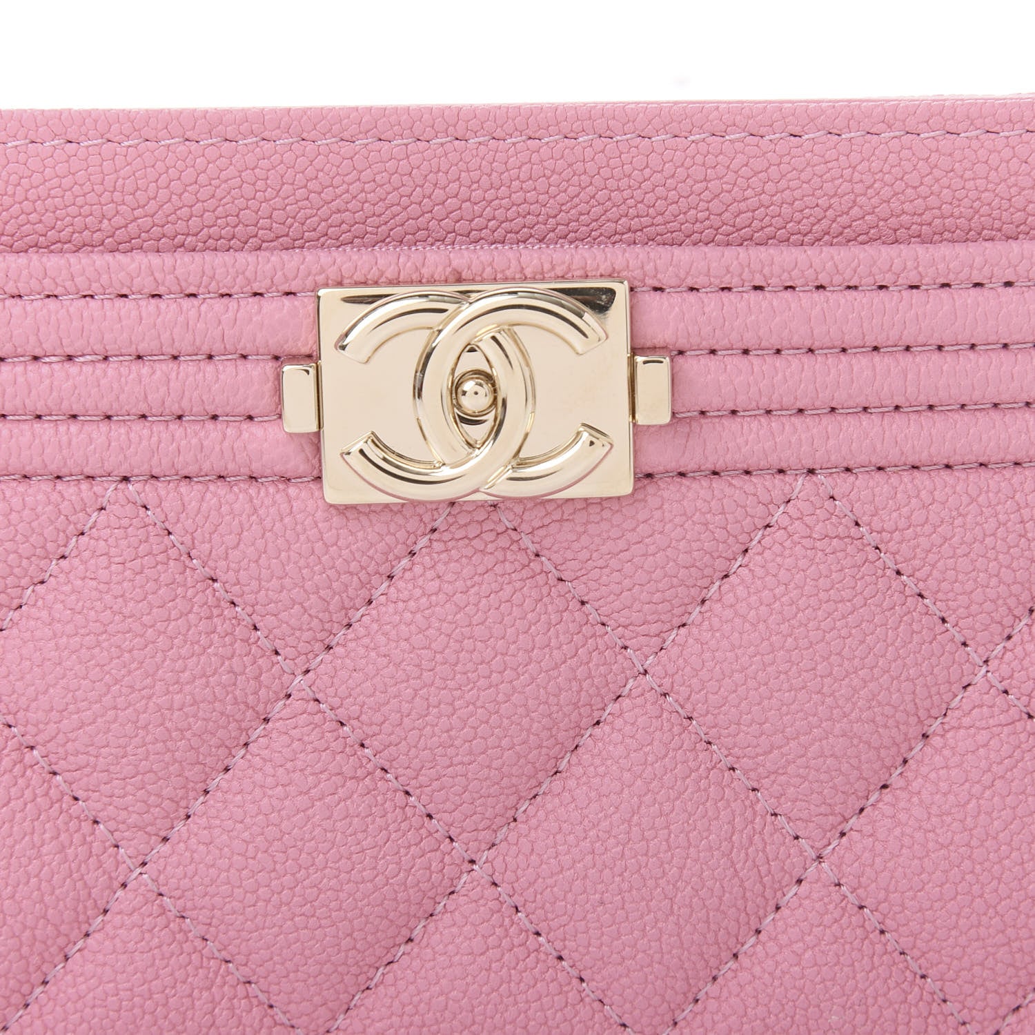 Chanel Caviar Quilted Boy Card Holder Light Pink 11 of 12