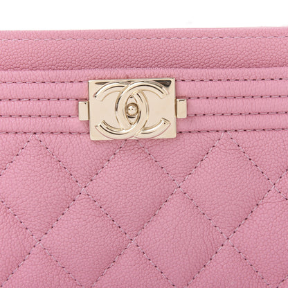 Chanel Caviar Quilted Boy Card Holder Light Pink 11 of 12