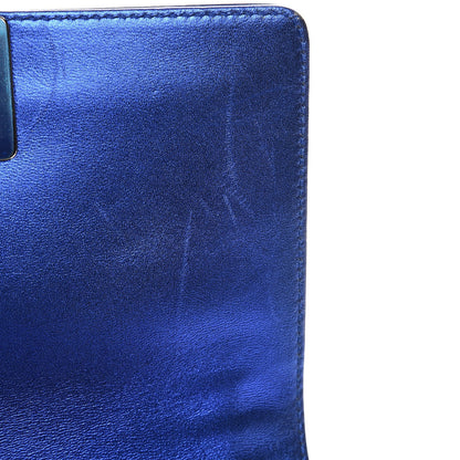 Chanel Metallic Patent Calfskin Quilted Small Boy Flap Blue 8 of 10