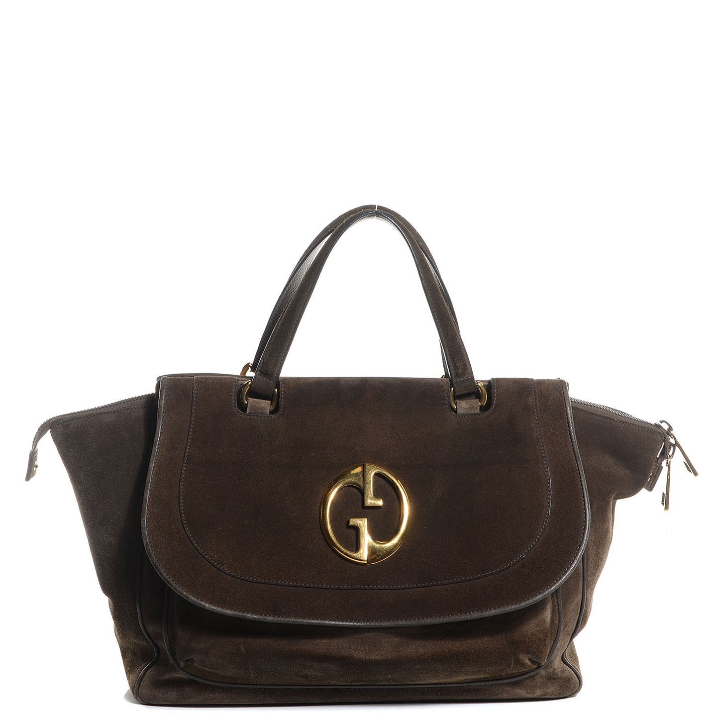 Suede Medium 1973 Top Handle Satchel Olive