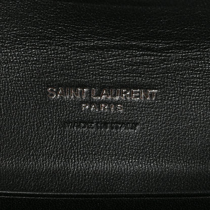 Saint Laurent Patent Glitter Striped Wallet Black Silver 5 of 6