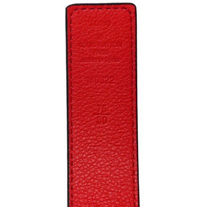 Louis Vuitton Calfskin Monogram 30mm LV Initiales Reversible Belt 75 30 Coquelicot 4 of 9