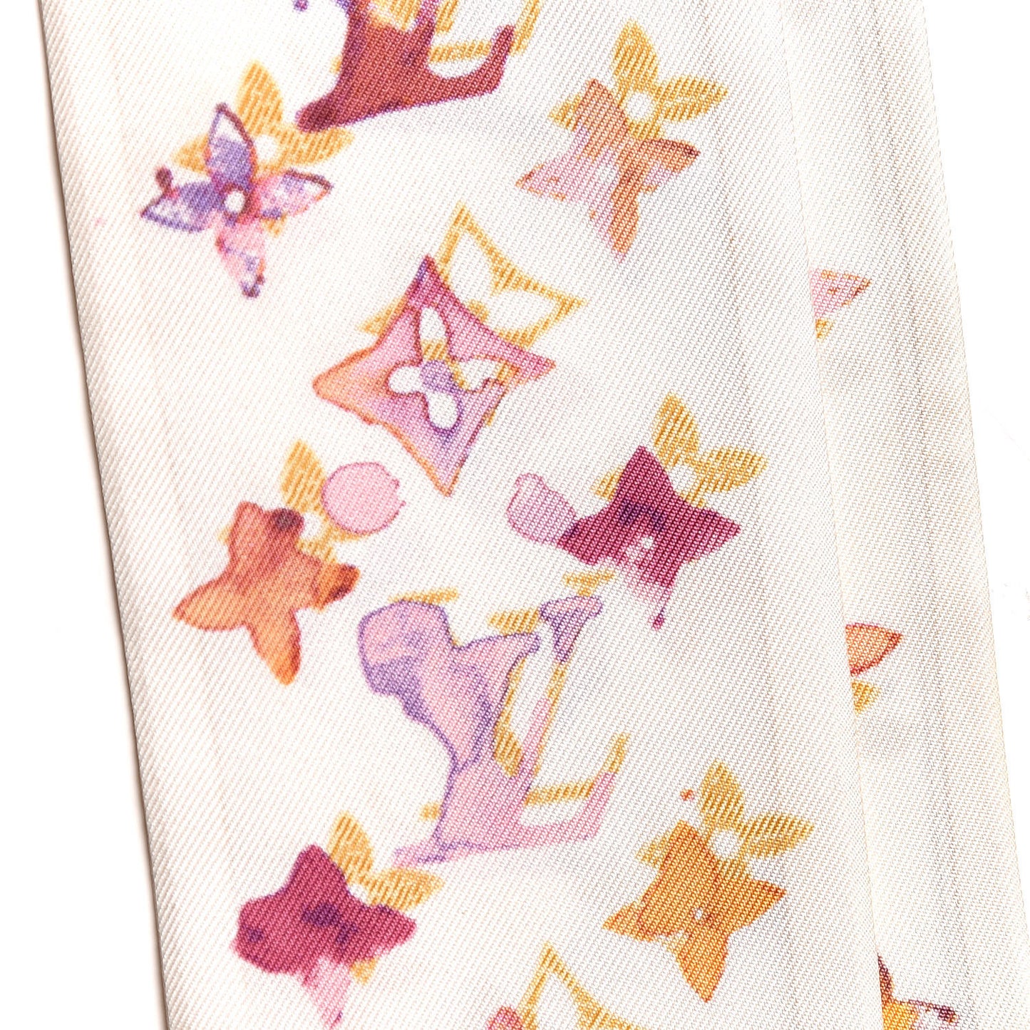 Silk Watercolor Aquarelle Bandeau White