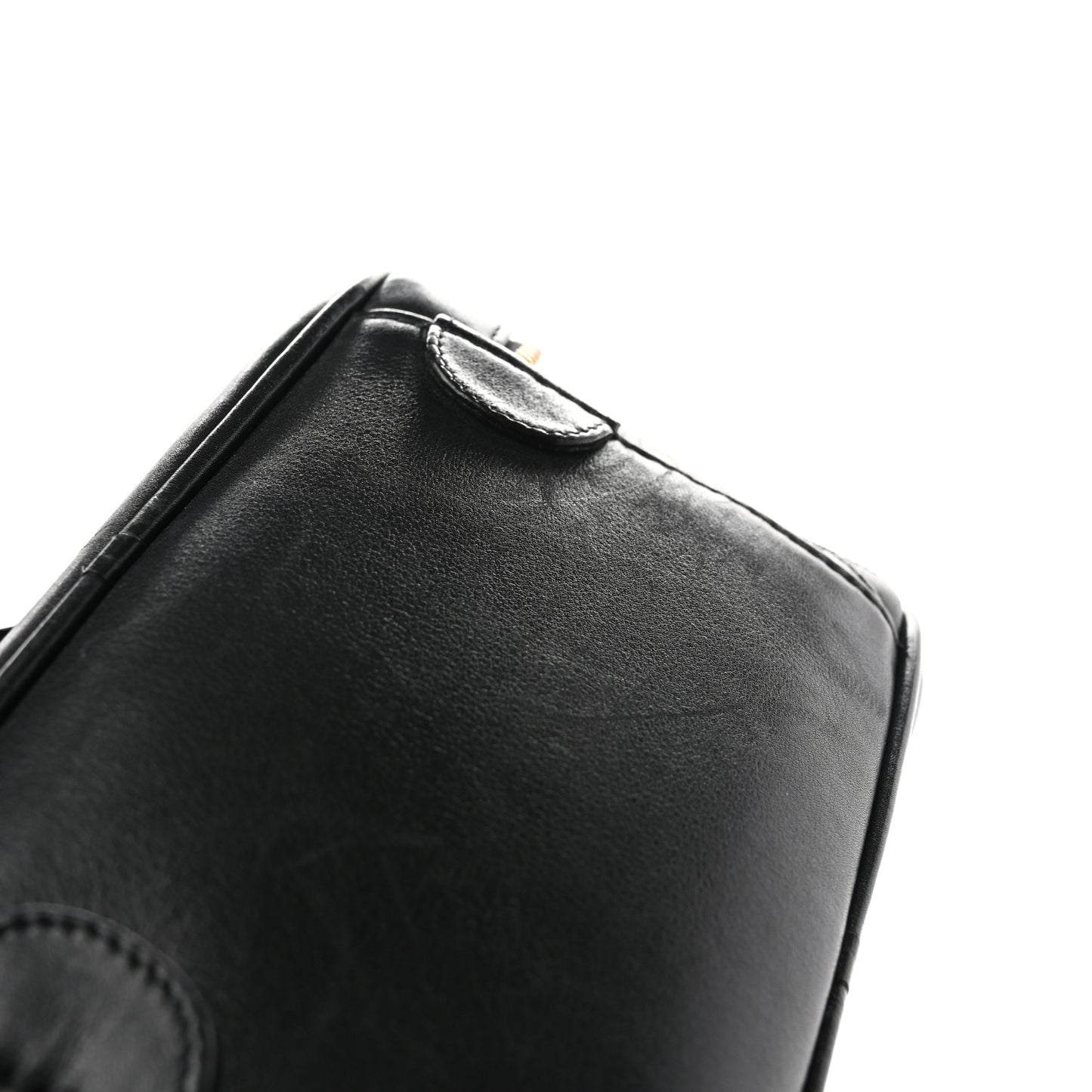 Lambskin Vanity Cosmetic Case Black
