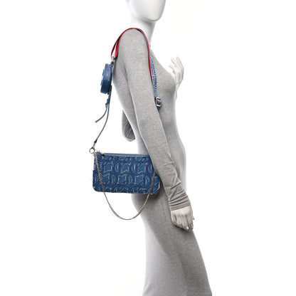 Christian Louboutin Denim Loubila Chain Hybrid Crossbody Blue 2 of 10