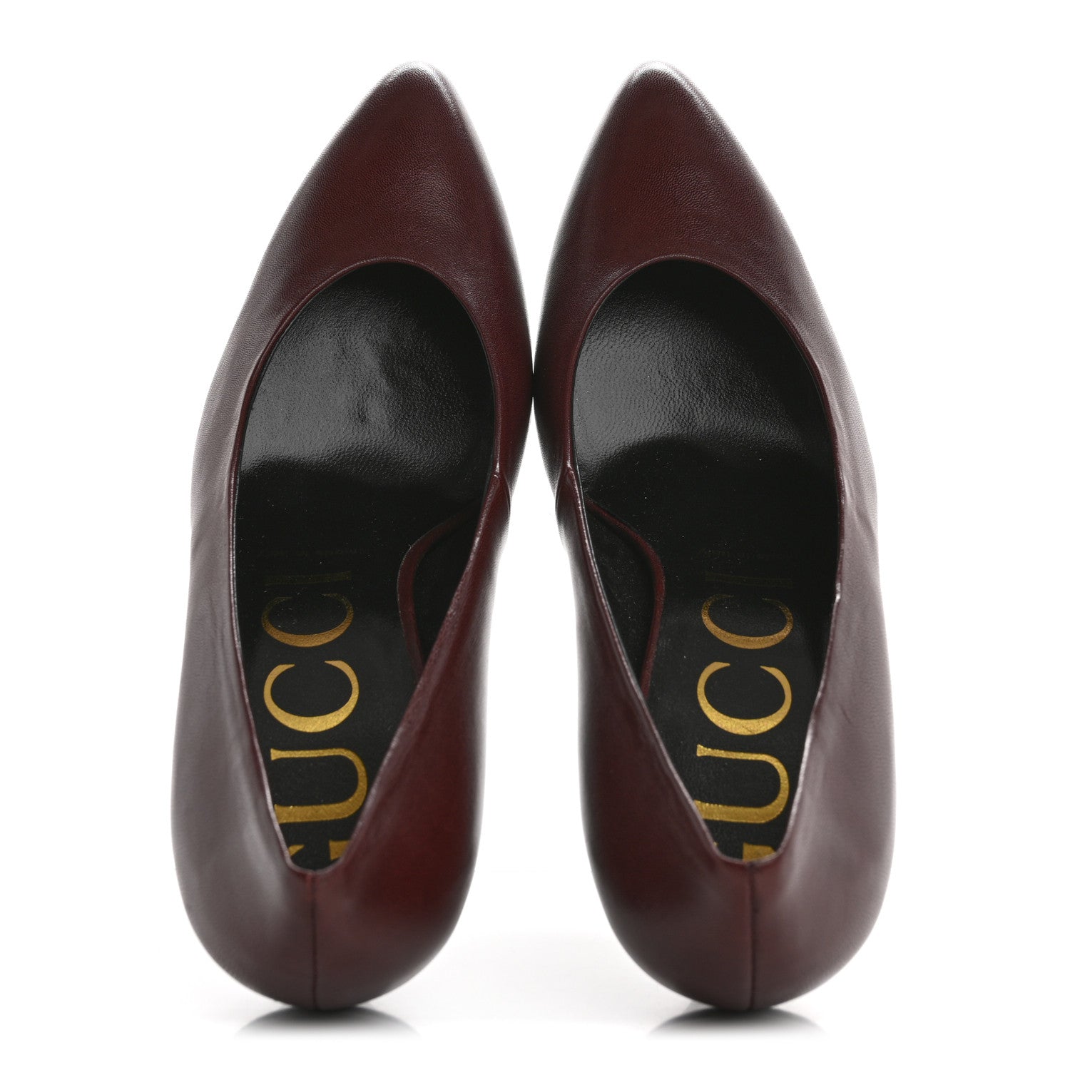 Gucci Malaga Kid Pumps 37.5 Vintage Bordeaux 2 of 9