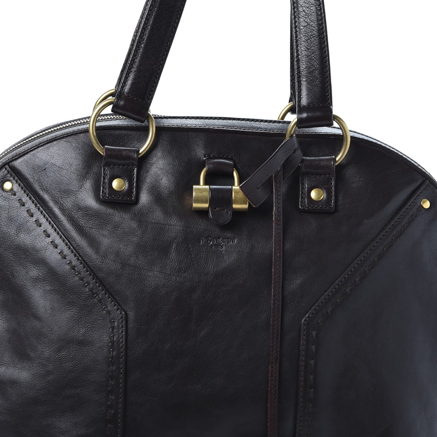 Saint Laurent Calfskin Oversized Muse Brown 10 of 10