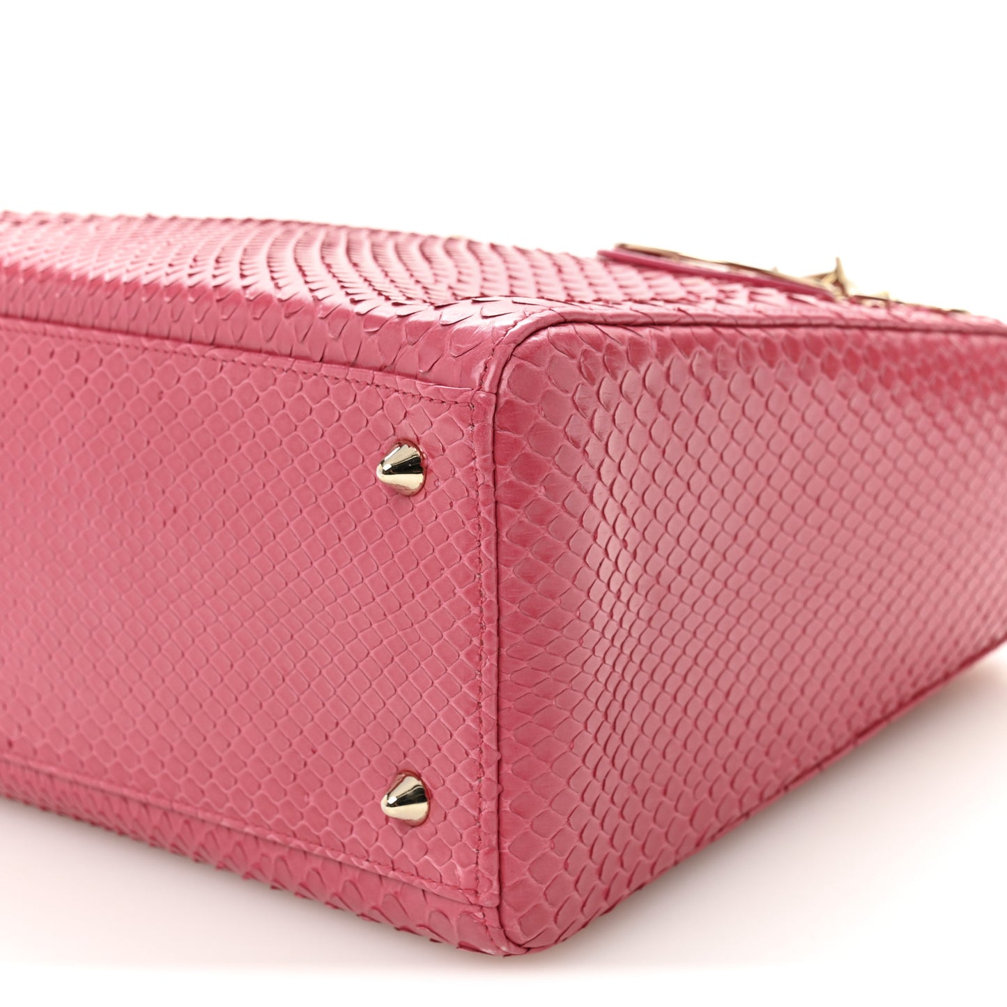 Snakeskin Medium Lady Dior Pink