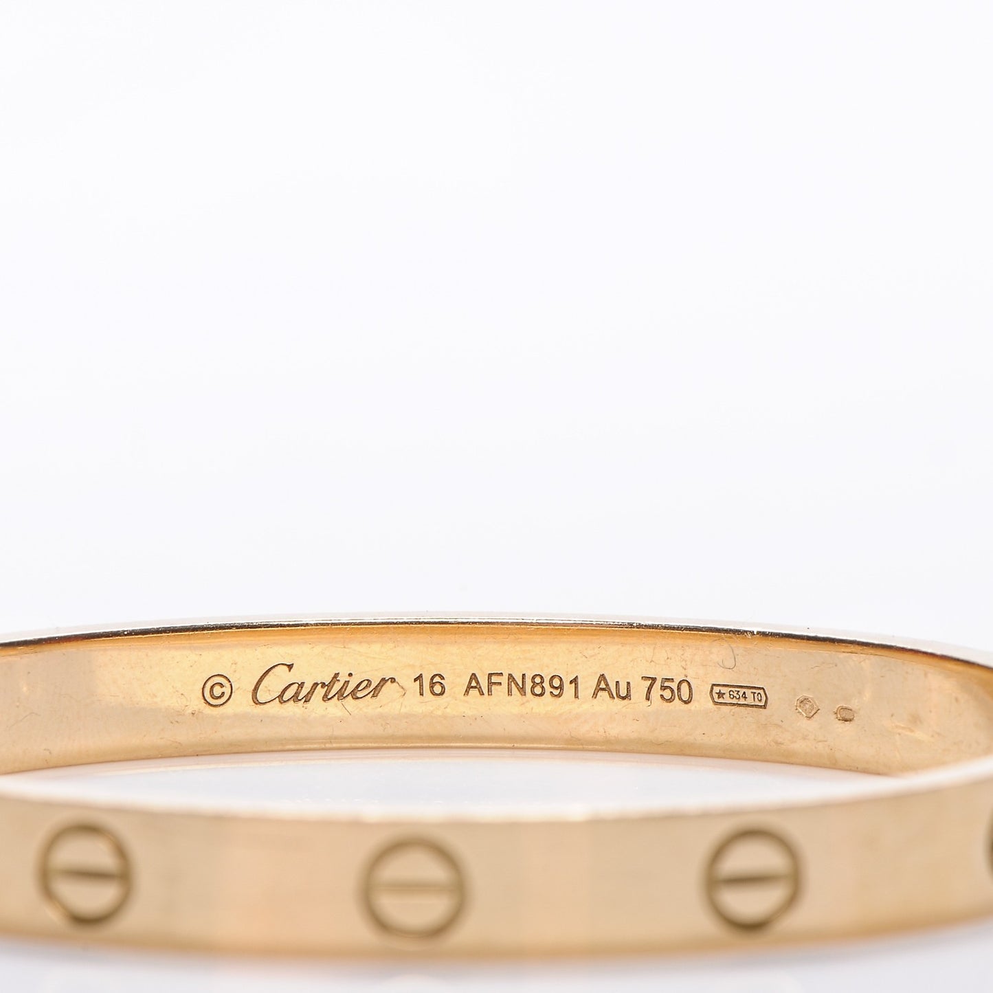 18K Yellow Gold LOVE Bracelet 16