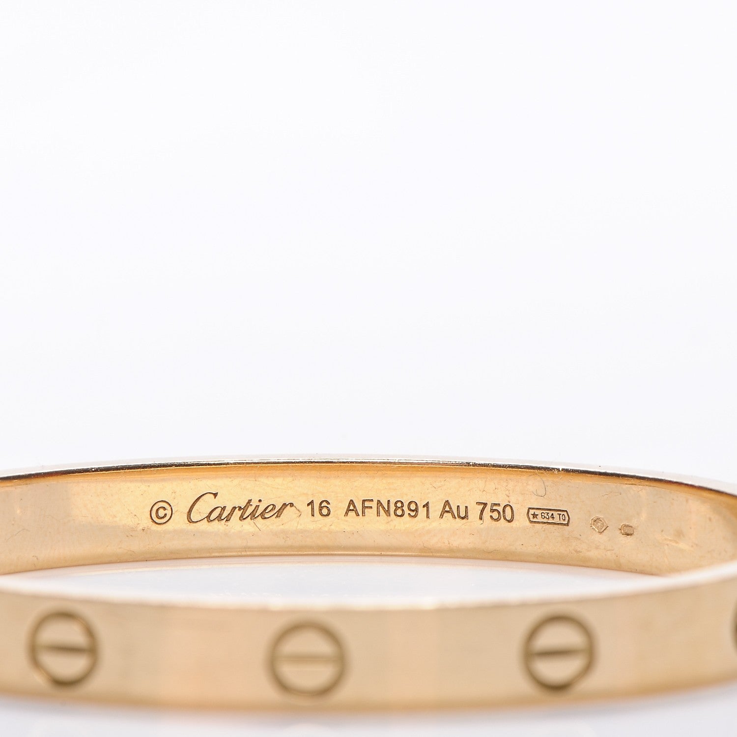 Cartier 18K Yellow Gold LOVE Bracelet 16 5 of 6