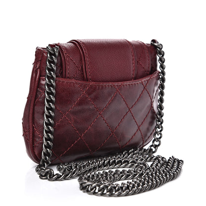 Chanel Caviar Aged Calfskin Mini Bubble Graphic Messenger Bag Dark Red 3 of 11