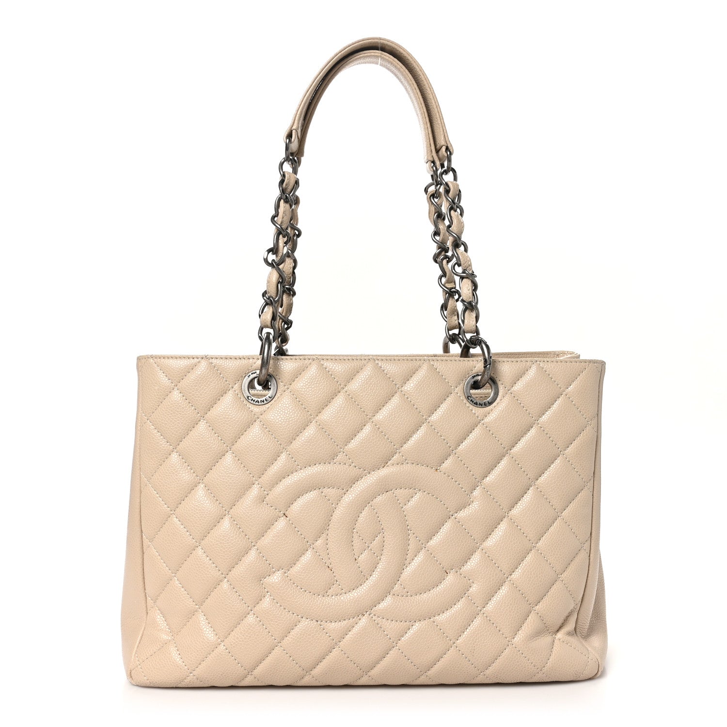 Chanel Caviar Quilted Grand Shopping Tote GST Beige Clair 1 of 13