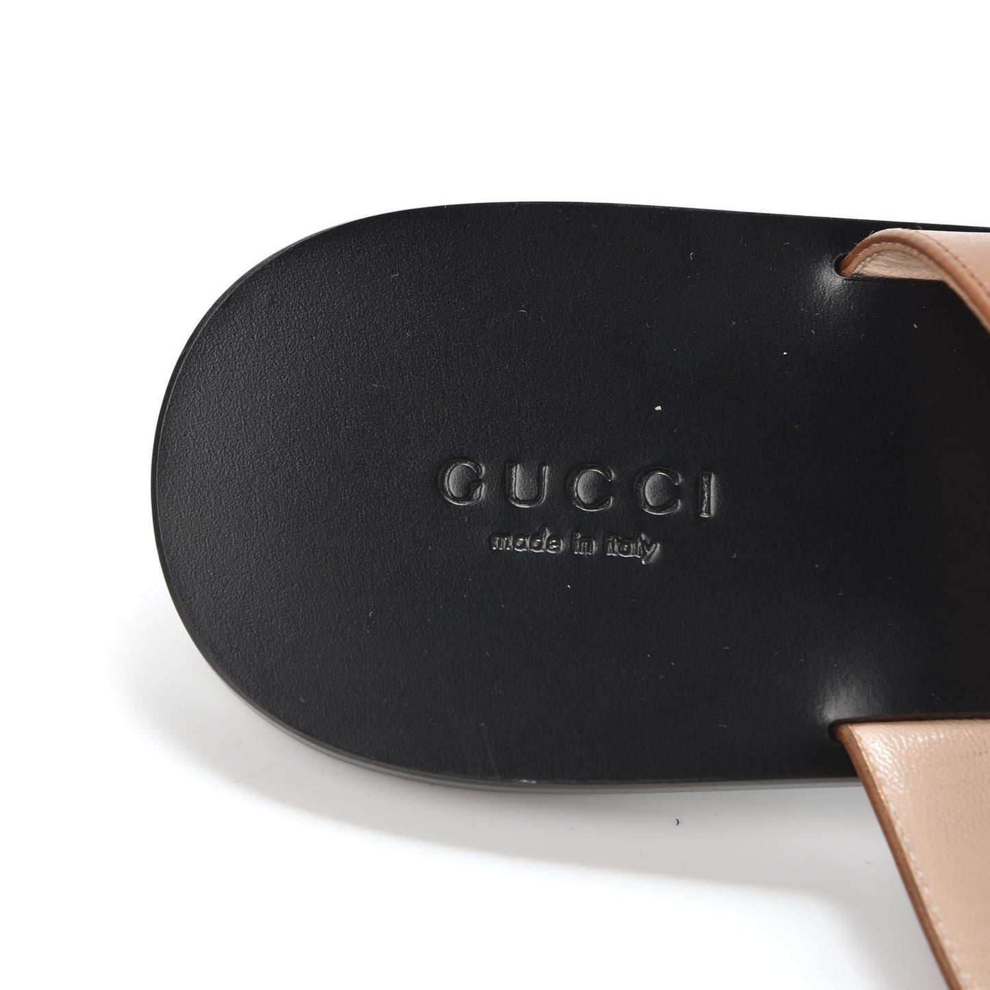 Calfskin GG Marmont Thong Sandals 39 Cognac