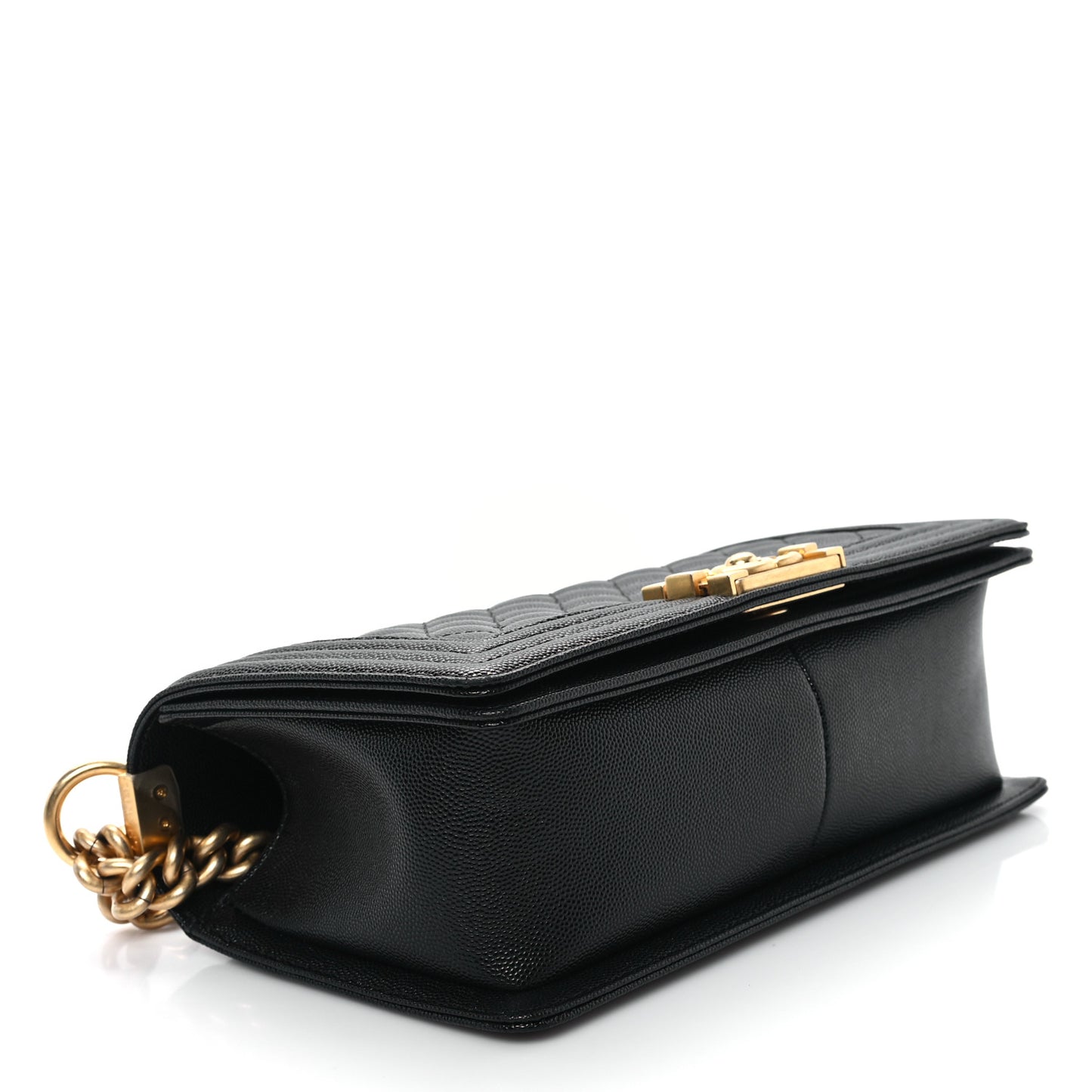 Caviar Quilted Medium Boy Flap Black