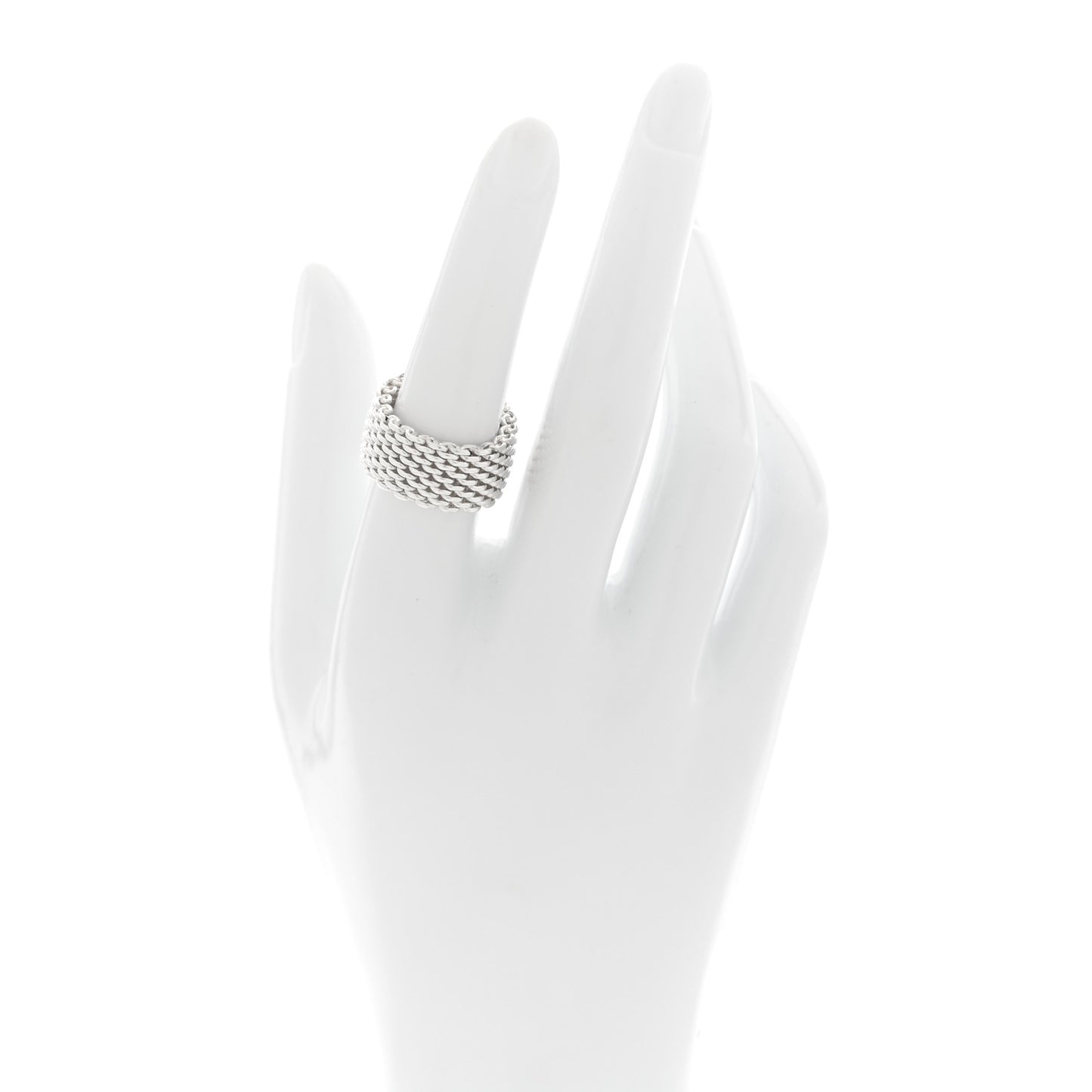 Sterling Silver Somerset Mesh Ring 53 6.5