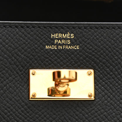 Hermes Epsom Kelly Wallet To Go Black 6 of 10