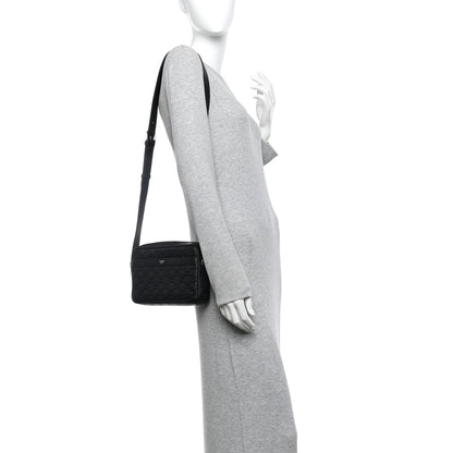 Celine Calfskin Triomphe Embossed Medium Messenger Bag Black 2 of 11