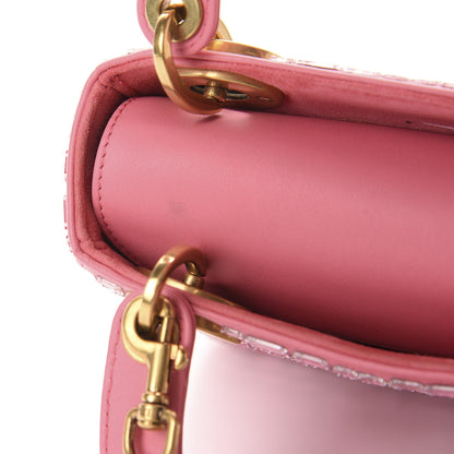 Christian Dior Smooth Calfskin Embroidered Mini Mosaic of Mirrors Lady Dior Pink 10 of 11
