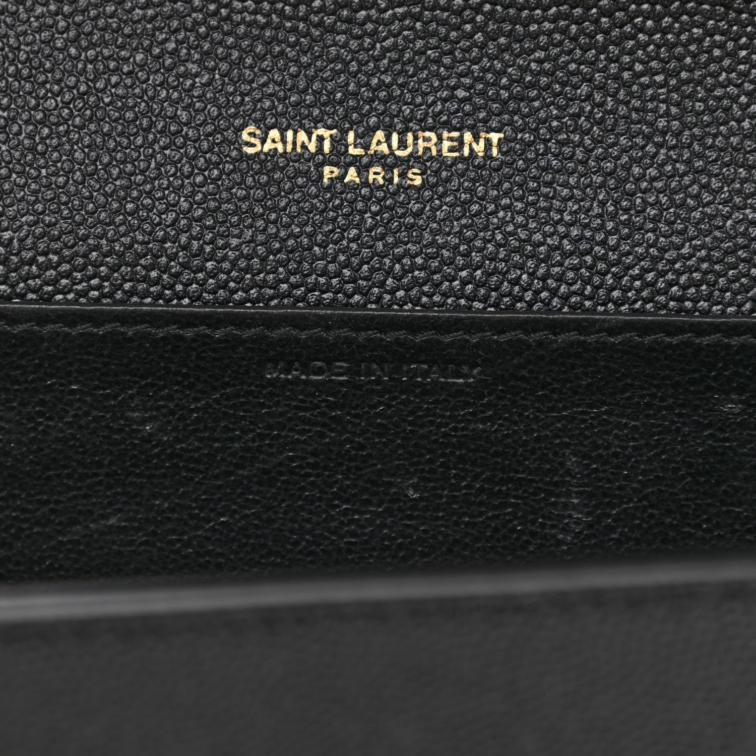 Saint Laurent Grain De Poudre Uptown Chain Wallet Black 7 of 12