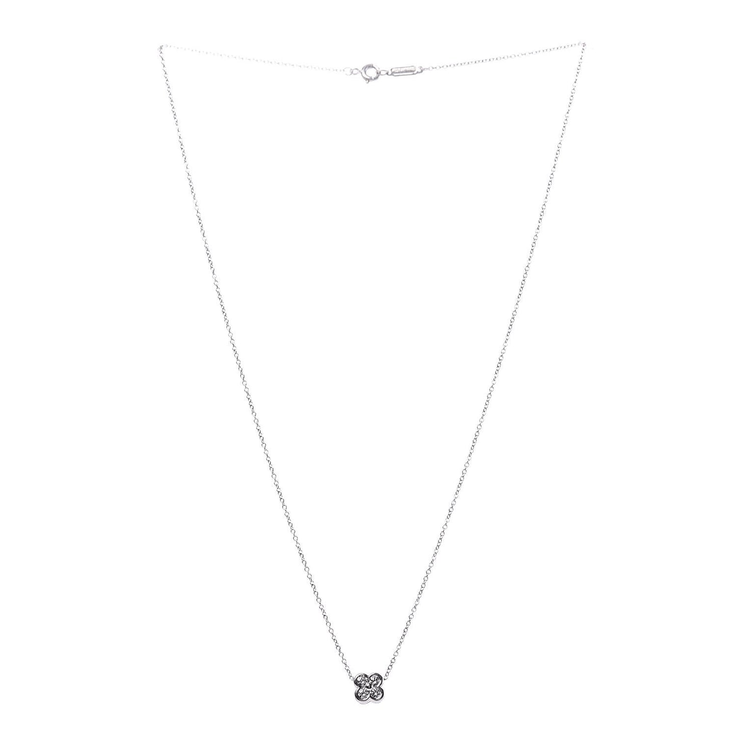 Platinum Diamond Lace Pendant Necklace