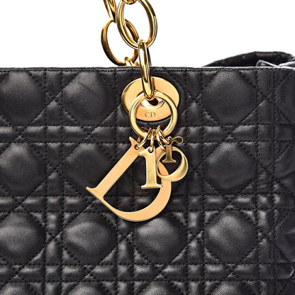 Christian Dior Lambskin Cannage Large Dior Soft Shopping Tote Black 15 of 15