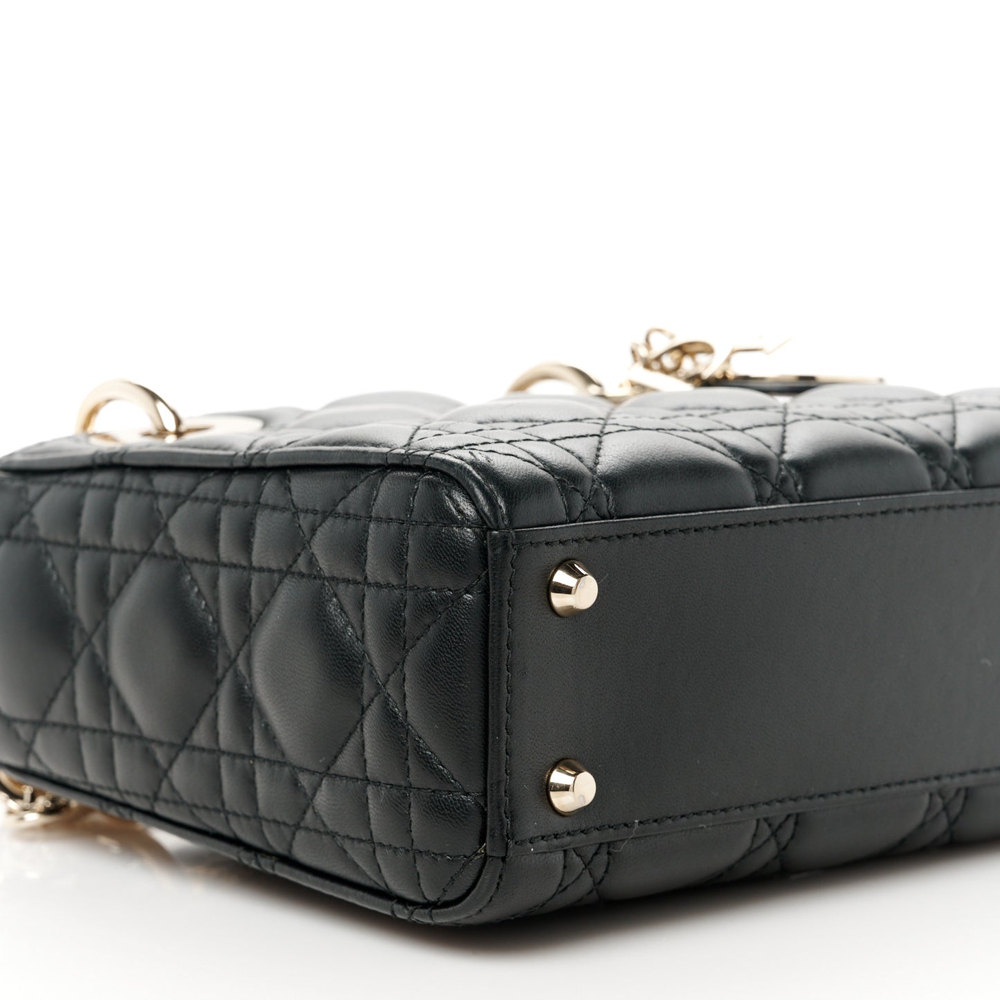 Lambskin Cannage Mini Lady Dior Black