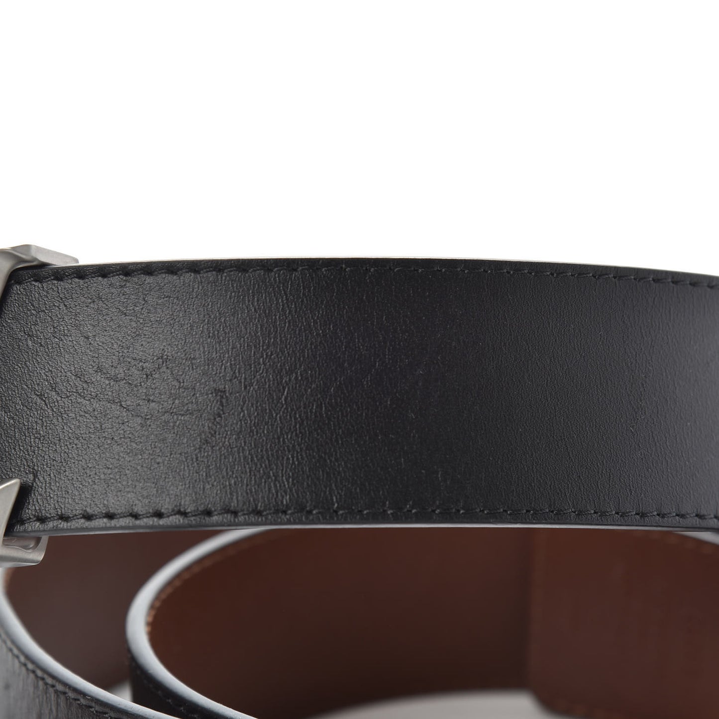 Calfskin 40mm LV Pyramide Reversible Belt 95 38 Black