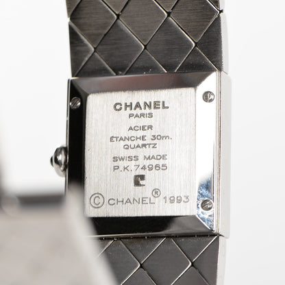 Chanel Stainless Steel Diamond 19mm Matelasse Quartz Watch 9 of 10