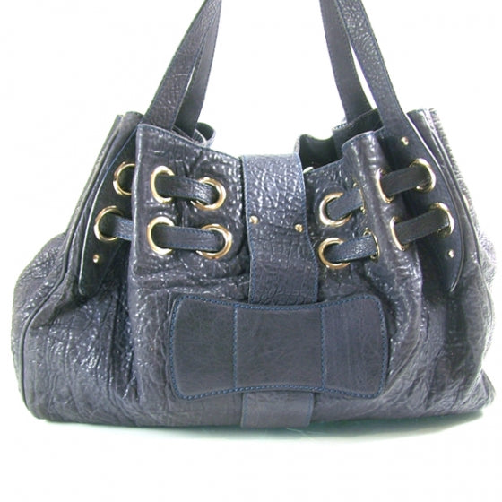 Jimmy Choo Drummed Leather RAMONA Navy 3 of 13