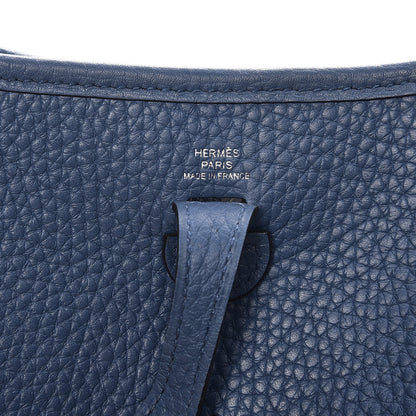 Hermes Taurillon Clemence Amazone Evelyne TPM Bleu Agate Cuivre 7 of 9