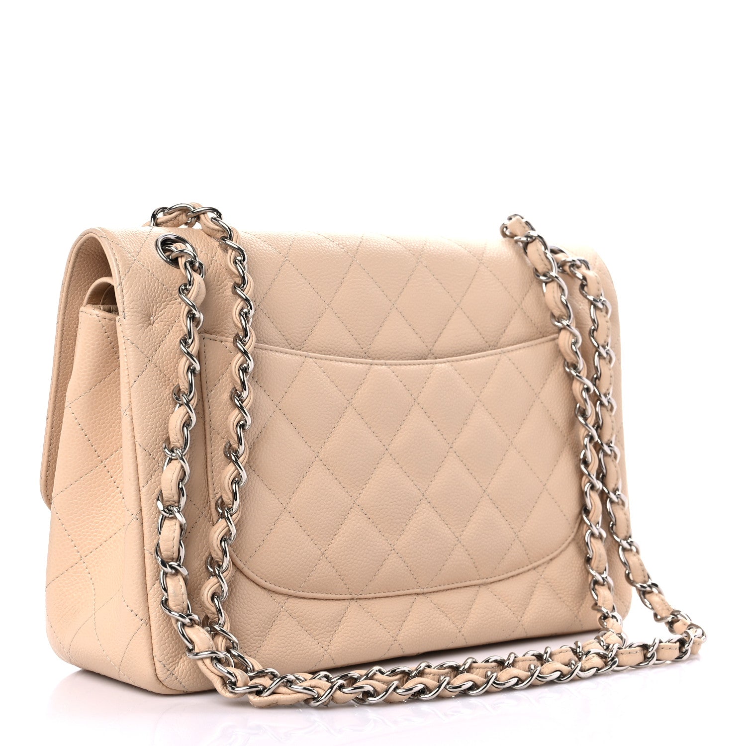 Chanel Caviar Quilted Jumbo Double Flap Beige Clair 3 of 27