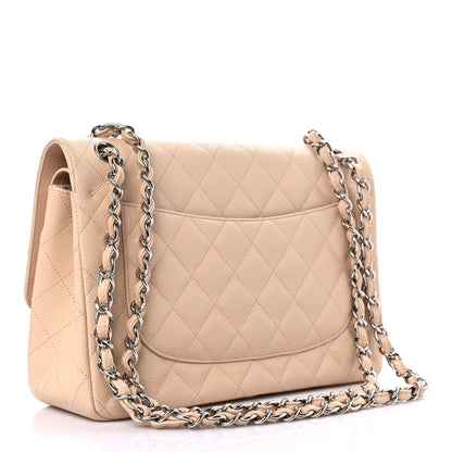 Chanel Caviar Quilted Jumbo Double Flap Beige Clair 3 of 27