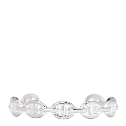 Hermes Sterling Silver MM Chaine d'Ancre Enchainee Cuff Bracelet SH 1 of 5