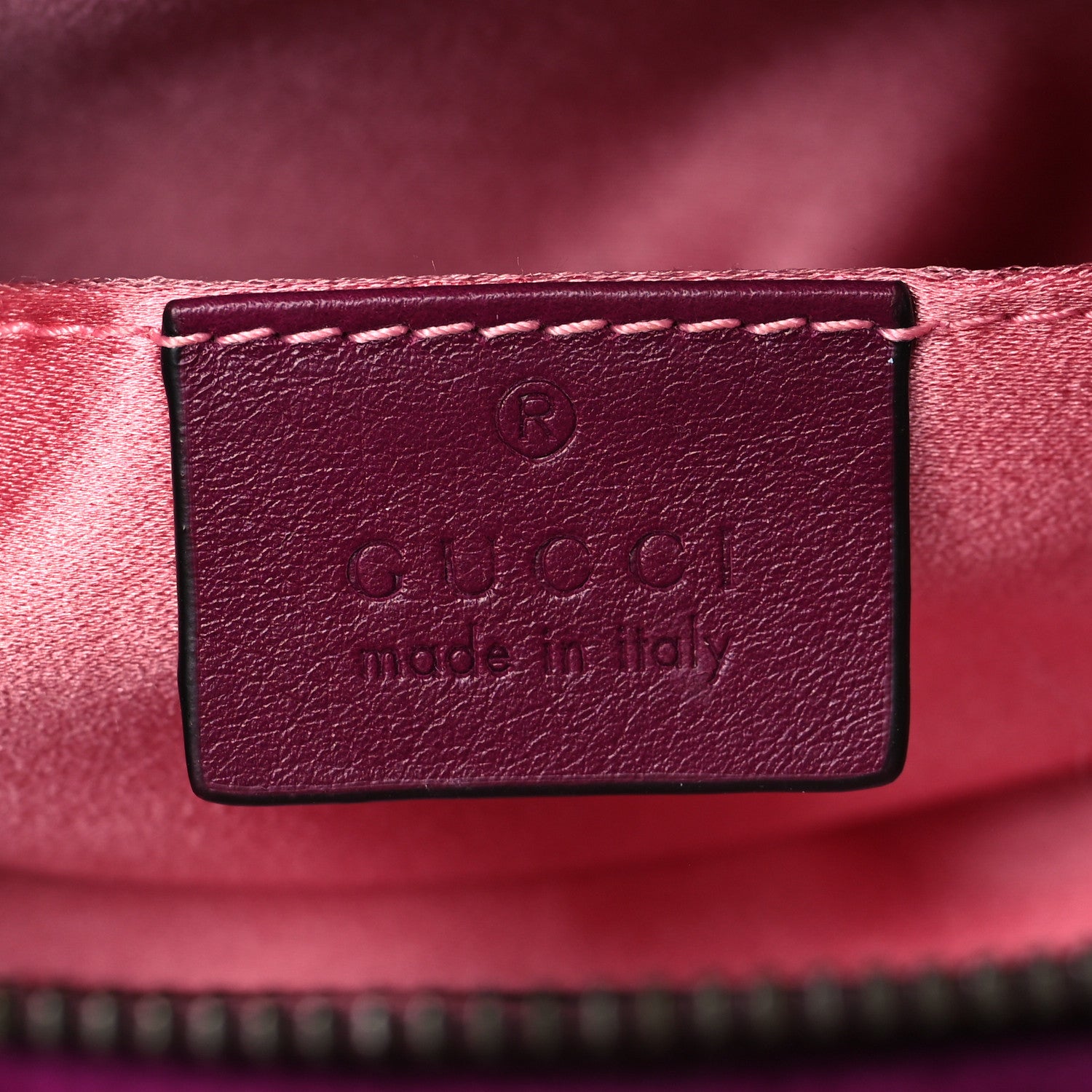 Gucci Velvet Matelasse GG Marmont Belt Bag Fuchsia 85 34 Violet Cyclamen 5 of 15