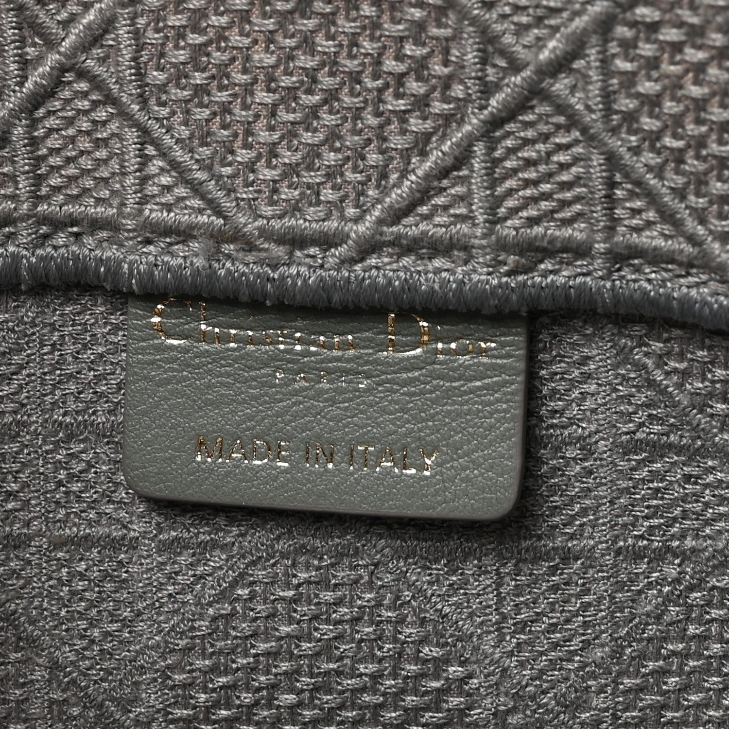 Christian Dior Canvas Embroidered Cannage Medium Book Tote Stone 6 of 9