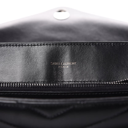 Saint Laurent Calfskin Y Quilted Monogram Medium Loulou Chain Satchel Black 9 of 11