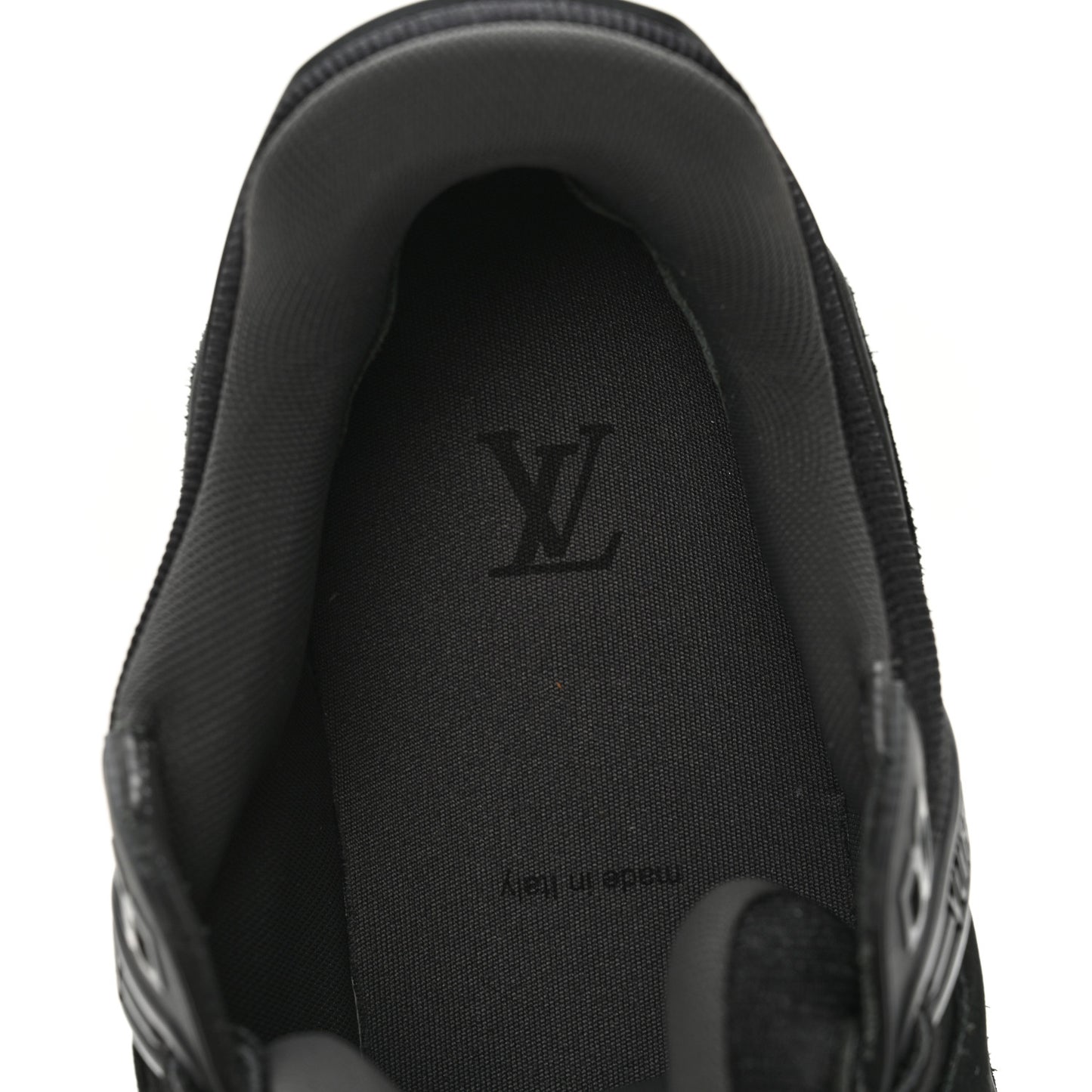 Calfskin Suede Mens LV Trainer Sneakers 9.5 Black