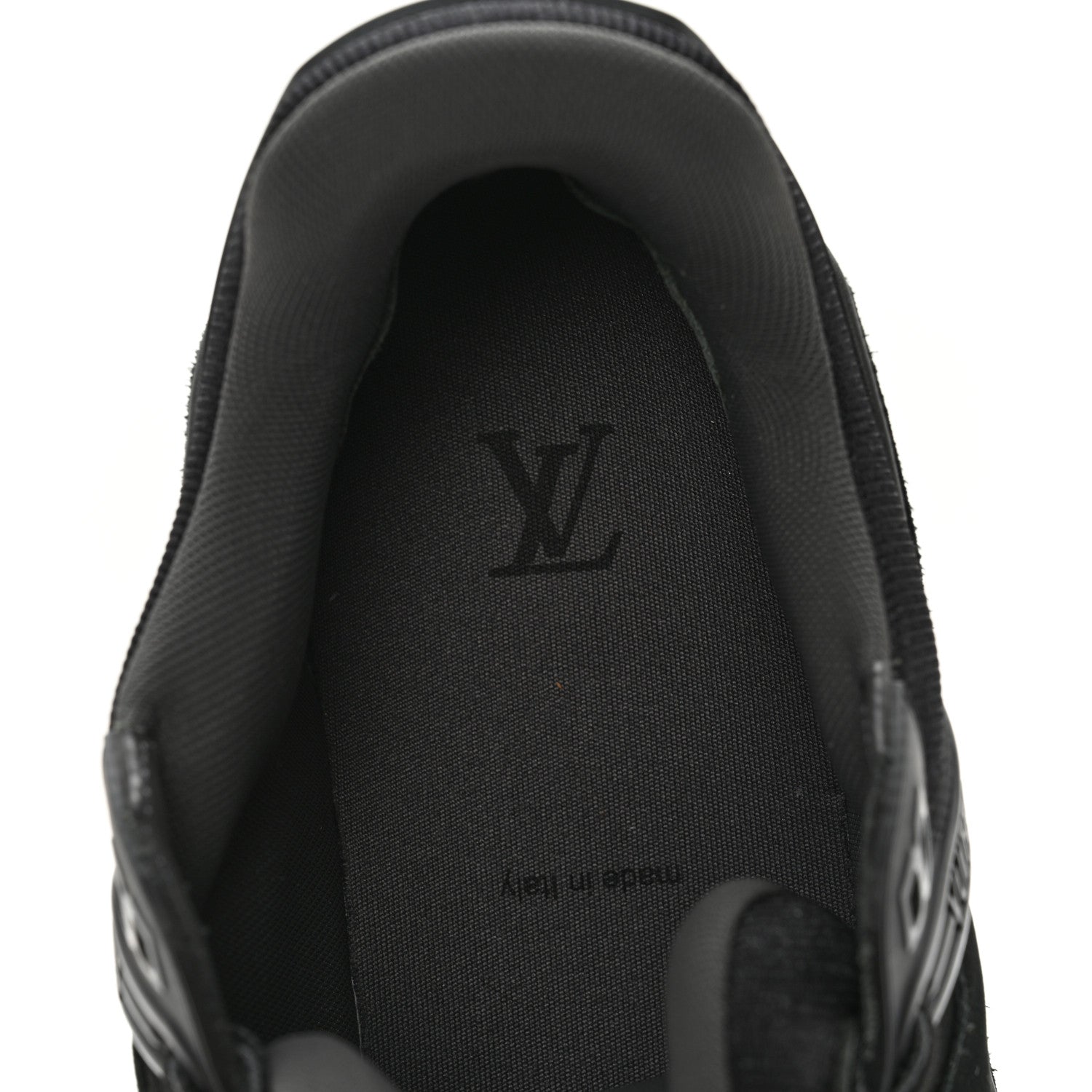 Louis Vuitton Calfskin Suede Mens LV Trainer Sneakers 9.5 Black 6 of 10
