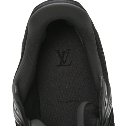 Louis Vuitton Calfskin Suede Mens LV Trainer Sneakers 9.5 Black 6 of 10